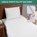 Jogo De Cama Solteiro 2 Peças C/ Fronha Elástico Firme Percal 400 Fios Toque Macio Hotel Luxo Cor Branco Premium