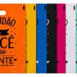 Kit 50 Sacolas Gratidão 30×40 Boca De Palhaço Personalizada Cor Laranja