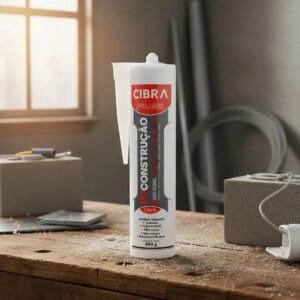 Cola Selante Poliuretano Cinza Cibra Flex 400g Construção e Vedação