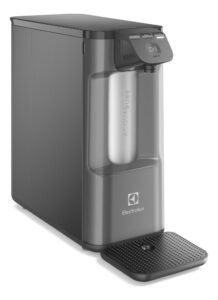 Purificador de Água Gelada Fria e Natural Eletrônico Placa Compacto Electrolux PE12G com Filtro Carvão 6 meses ou 3000L Painel Touch Cinza
