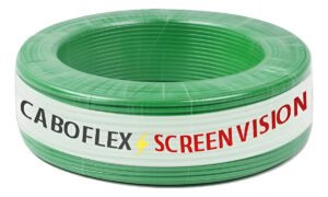 Fio 6mm Cabo Flexível Rolo Com 100 metros Elétrico 750v Cor Verde Marca Screen Vision