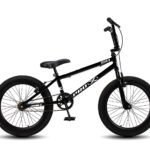 Bicicleta BMX Pro-X Série 1 Aro 20 Quadro Aço Carbono Preto/Branco