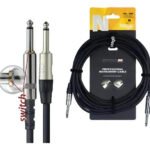 Cabo de plugue Neutrik Professional de 3 m com interruptor de baixo