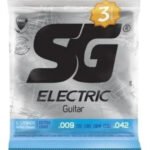 Kit 3 Encordoamentos 0.09 Para Guitarra Aço Extra Light Sg