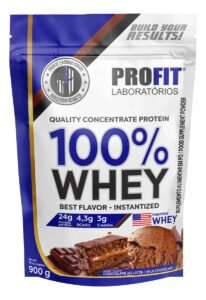 100% Whey – Concentrado Refil 900g -profit Sabor Chocolate