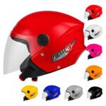Capacete Aberto Pro Tork New Liberty 3 Three Fosco/brlhante Acabamento Brilhante Cor Vermelho Desenho Lisa Tamanho do capacete 55/56