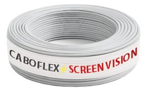 Fio 6mm Cabo Flexível Rolo Com 25 Metros Elétrico 750v Cor Branco Marca Screen Vision