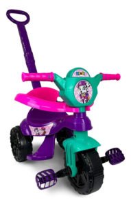 Motoca Passeio E Pedal Triciclo Kemotoca Baby Dog Roxo Kendy