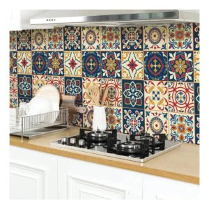 Papel De Parede Plástico Adesivo Autocolante Lavável 3d Vinilico Envelopamento Móveis Banheiro Cozinha 10 Metros X 45cm Azulejo Português 03