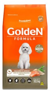 Golden Fórmula Seca Adulto Cão Pequeno Sabor Salmão e Arroz 10.1kg