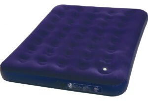 2 Colchões Inflável Casal Mor C/ Inflador Fole Embutido – Kit Reparo Cor Azul-marinho