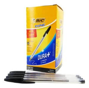 Caneta Esferográfica Bic Cristal Preta – Caixa 50 Unid