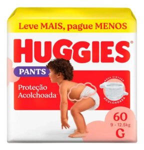 Huggies Fralda Pants Roupinha Proteção Acolchoada G – 60 Un