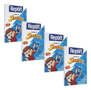 Kit 04 Papel Sulfite Branco Senninha 100fls A4 75g Report