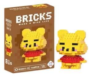 Brinquedo Bloco De Montar Personagens Desenho Animado Quantidade De Peças 144 Versão Do Personagem Ursinho Pooh