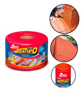 Manta Asfáltica Autoadesiva para Telhado Terracota de 10 cm x 10 m Dryko