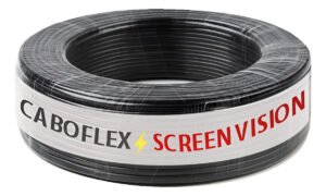 Fio 4mm Cabo Flexível Rolo Com 50 metros Elétrico 750v Cor Preto Marca Screen Vision