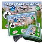 Saco Para Silagem 100 Unidades Com 100 Abraçadeiras Cor Verde