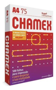 Papel A4 Sulfite Chamex Office 210×297 75g Resma 500 Folhas