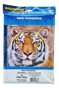 50 Folhas Masterprint 230g A4 Glossy Papel Fotografico