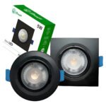 Kit 10 Luminária Spot 5w Rd Qd Frio 6500k Quente 3000k Estrutura Redondo Branco Quente