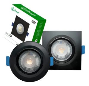 Kit 10 Luminária Spot 5w Rd Qd Frio 6500k Quente 3000k Estrutura Redondo Branco Quente