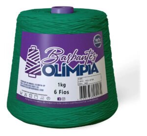 Barbante Olímpia Para Artesanato Fio 6 1kg Cor Verde Bandeira