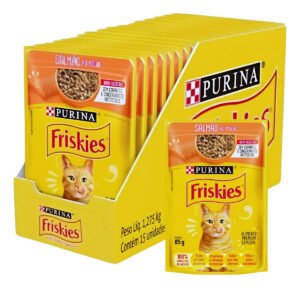 Purina Friskies Gato Adulto Sachês Salmão 85g – 15 Unid