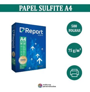 Papel Sulfite A4 75g Resma 500 Folhas Report Impressão Cor Branco