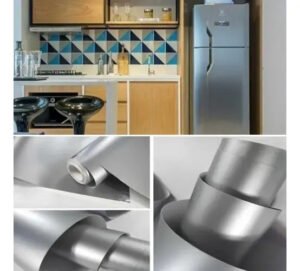 Adesivo Vinil Envelopamento Geladeira 10m X 50cm Cores Cor Prata/inox