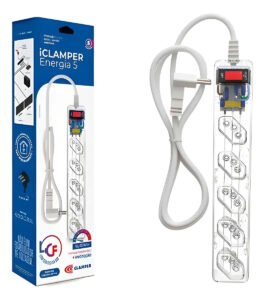 Filtro de linha de 5 tomadas Clamper iClamper Energia 5 cor transparente comprimento do cabo de 1m 10A