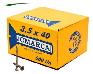 Parafuso Philips Chipboard Cabeça Chata 3,5 X 40mm Kit 500 Pçs Jomarca