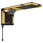 Chuveiro elétrico de parede Lorenzetti Acqua Ultra Duo preto/dourado