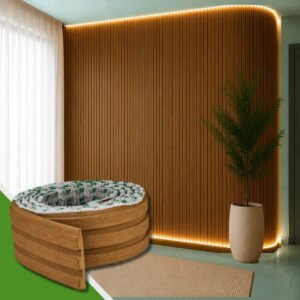 Painel Madeira Ripado Laminado Linha Madeto 2,5m Cor Cinamomo Meu Rodapé