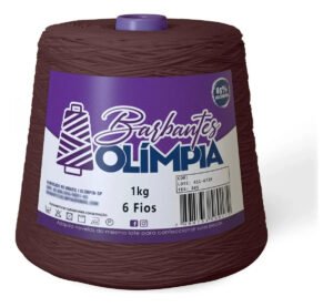 Barbante Olímpia Para Artesanato Fio 6 1kg Cor Chocolate