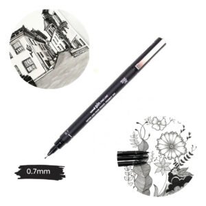 Caneta Nanquim Uni Pin Fine Line 0.7mm Uniball Cor da tinta Preto