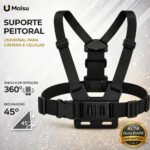 Suporte De Peito Para Celular Câmera Gopro Peitoral Torso Cinturão Ajustável Moto Bicicleta Esporte – U Maisu