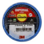 Fita Isolante Imperial 18mmx10m Antichamas – 3m Do Brasil Azul Lisa