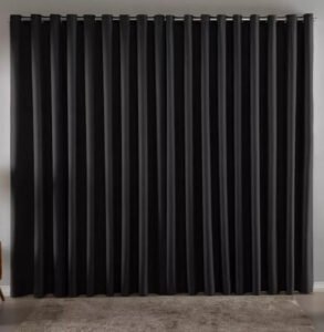 Cortina Blackout Em Tecido 4,00×2,80 Corta Luz Cor Preta