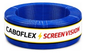 Fio 6mm Cabo Flexível Rolo 100 metros Azul Screen Vision