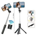 Bastão Tripé Pau Selfie Bluetooth 130cm, Controle, Tripé Bastão De Selfie Extensível, Eletro Mex