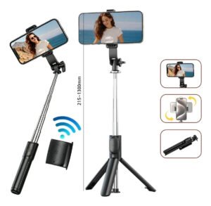 Bastão Tripé Pau Selfie Bluetooth 130cm, Controle, Tripé Bastão De Selfie Extensível, Eletro Mex