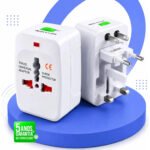 Adaptador de Tomada Universal para Viagem Internacional Bivolt 110/220V Compatível com +150 Países EUA Europa Reino Unido Austrália Japão Adaptador Universal de Energia Portátil para Celular SAMZHE