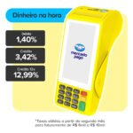 Maquininha De Cartão Pro 3 Mercado Pago Point Amarela Tim 4g/Wifi/Nfc