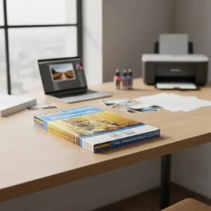 Papel Fotográfico Adesivo A4 80g Masterprint 100 Folhas Branco