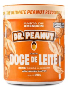 Pasta de Amendoim Dr Peanut Whey Protein 600g Sabor Doce de Leite