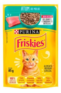 Ração Úmida Friskies Ao Molho para Gato Adulto Sabor Atum 85g