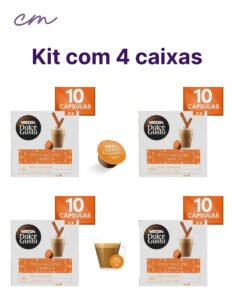 Kit 4 Capsulas Café Dolce Gusto Mochaccino Canela Leite 10un