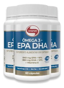 Kit 3 Ômega 3 Epa Dha 60 Cápsulas Vitafor Sem Sabor