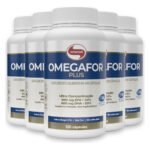 Kit 5 Omegafor Plus Vitafor Ômega 3 120 Cápsulas Sem Sabor